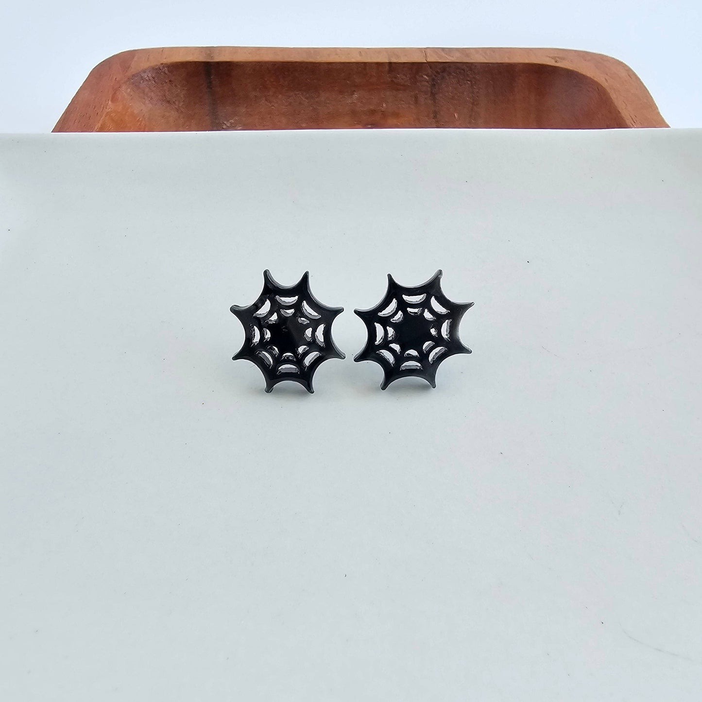 Spider Web Halloween Studs