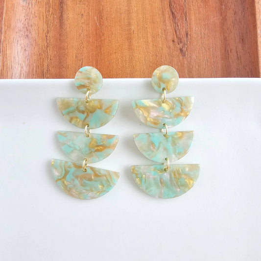 Champagne Mint Kennedy Earrings