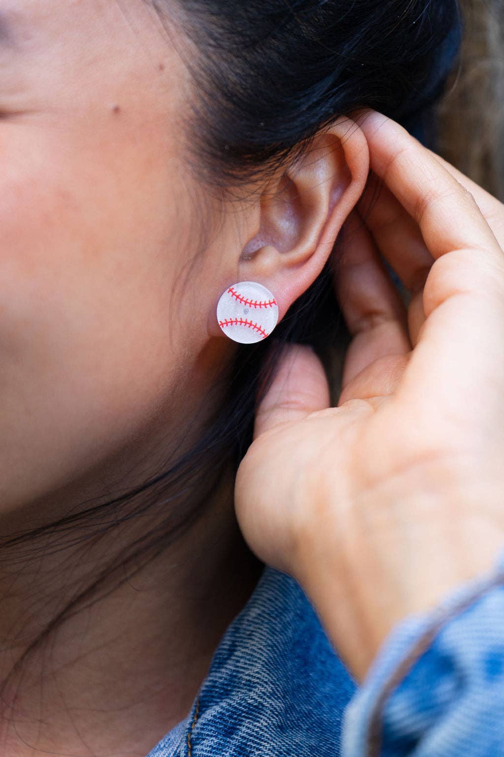 Baseball Glitter Game Day Stud Earrings