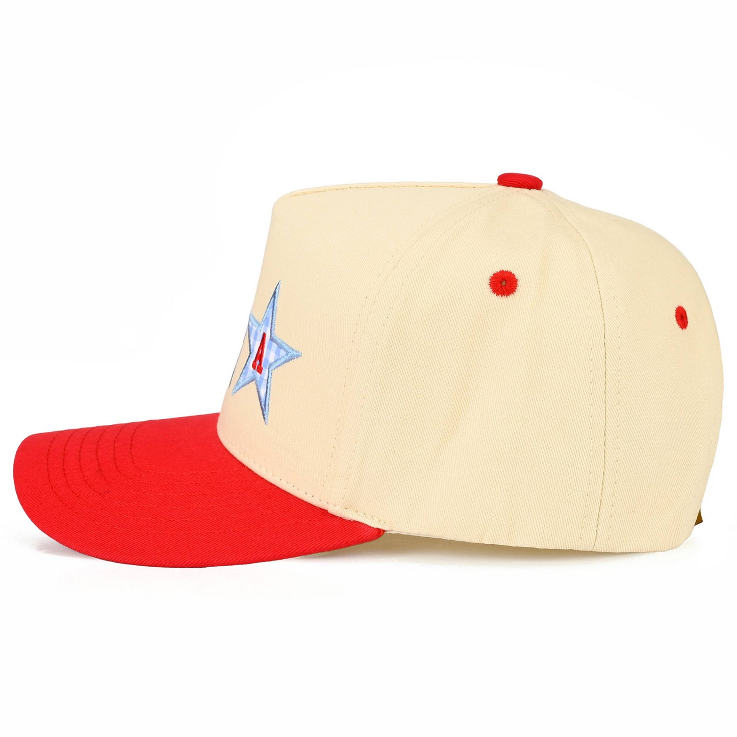 C.C STAR USA Letter with Stars on Two Tone Trucker Hat