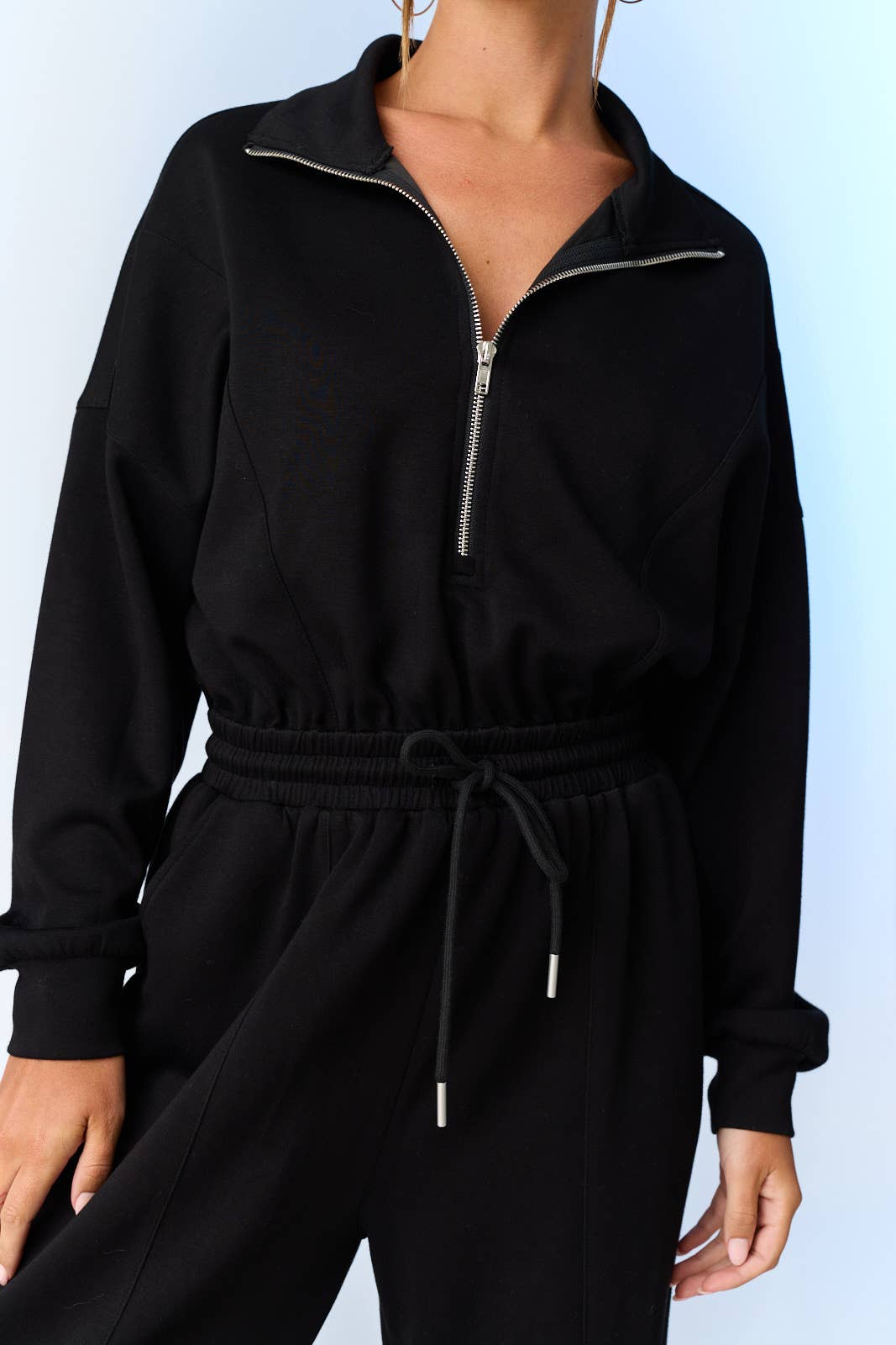 Zoe Soft Knit Zip Jumpsuit