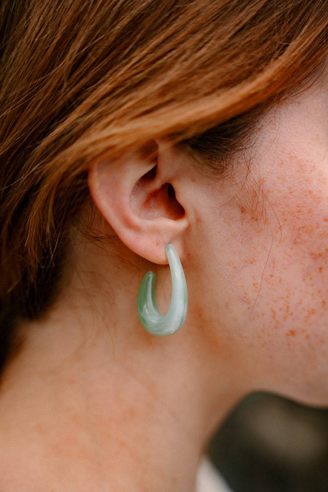 Sage Julie Hoop Earrings