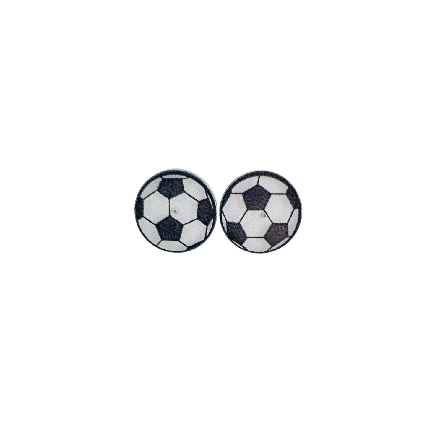 Glitter Soccer Ball Studs // Game Day, Jewelry, Earrings