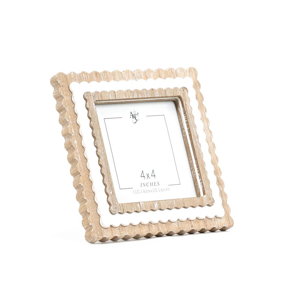 4x4 Wood Scallop Frame