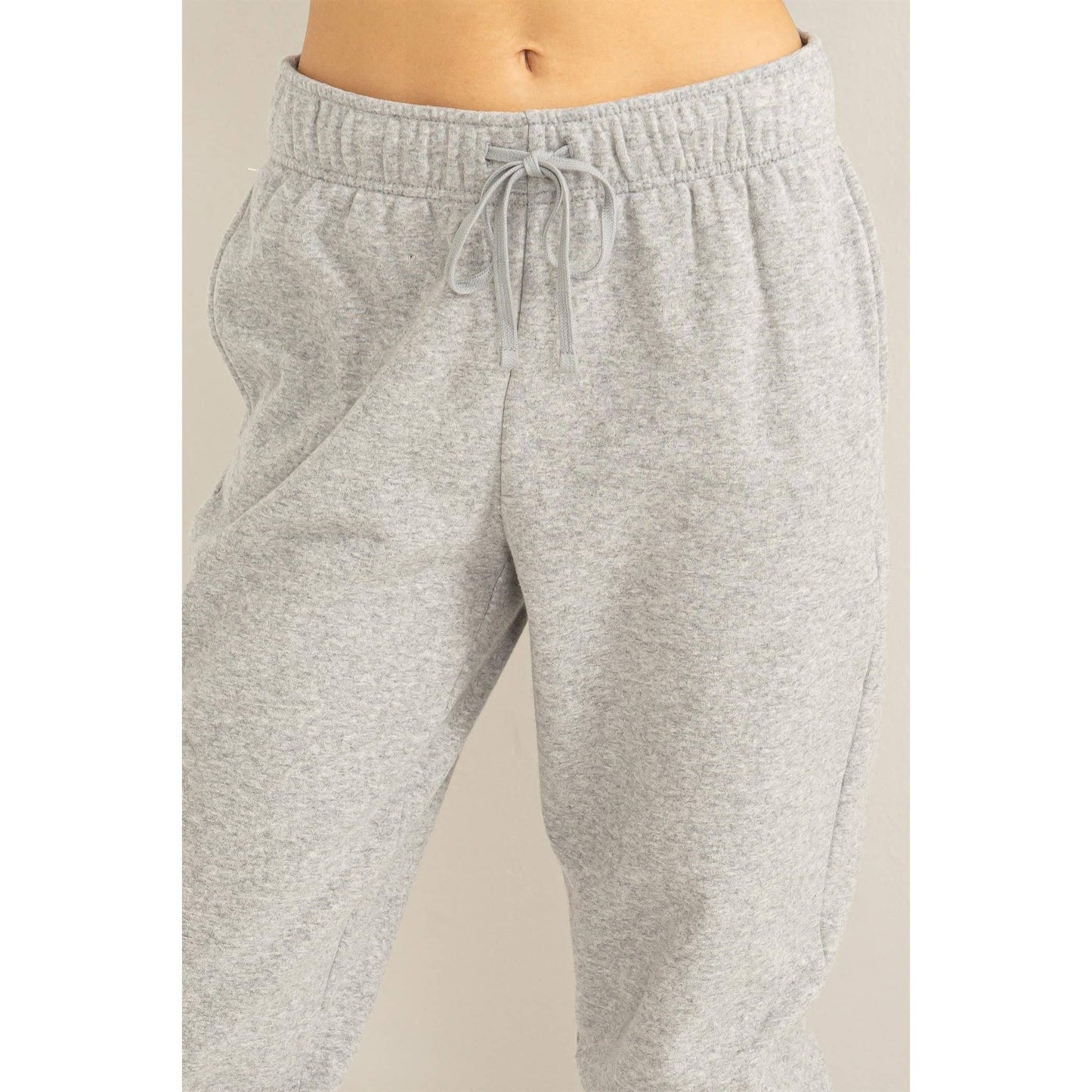 Mid-Rise Drawstring Jogger Pants