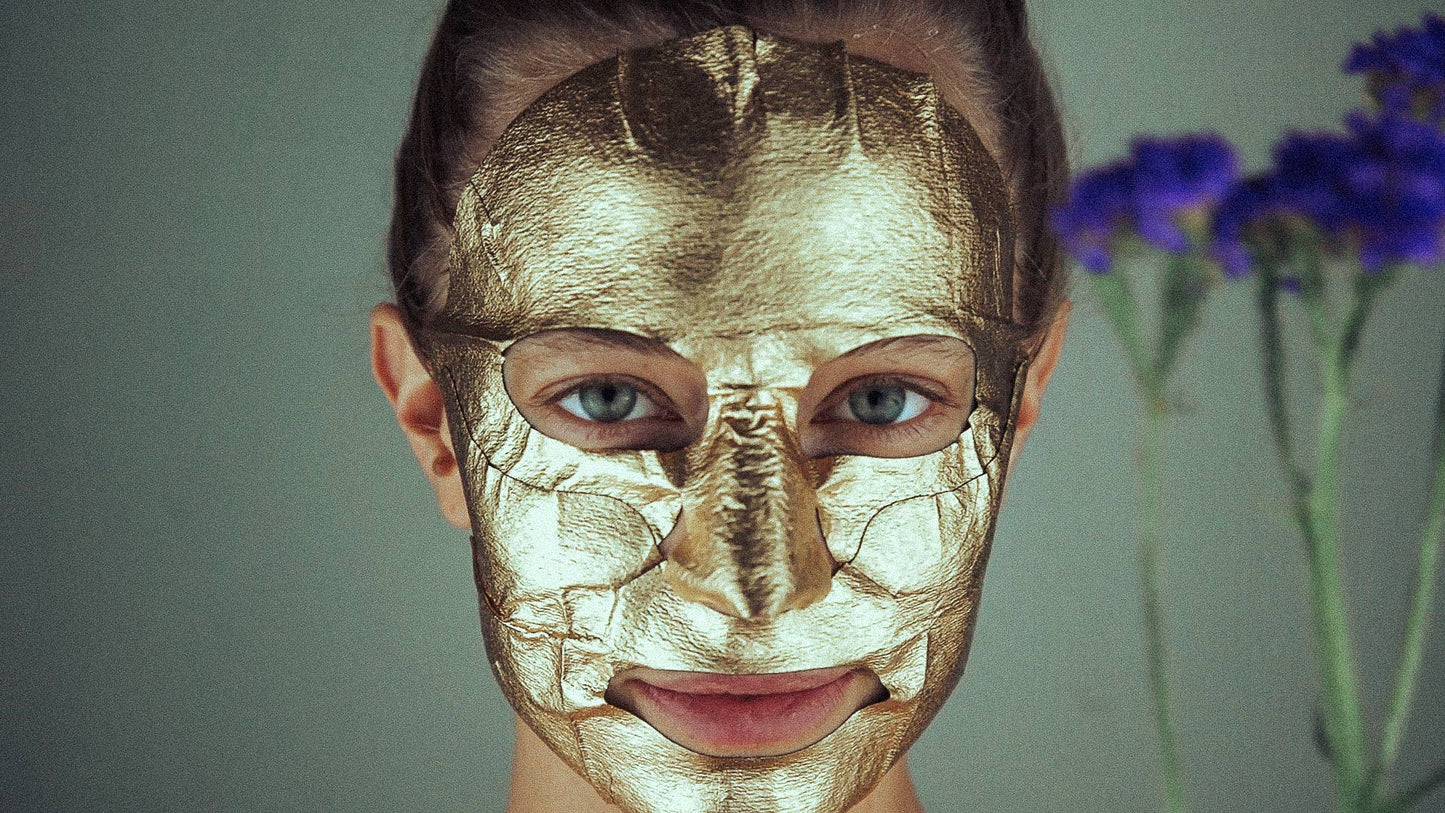 24K Gold Metallic Facial Foil Mask