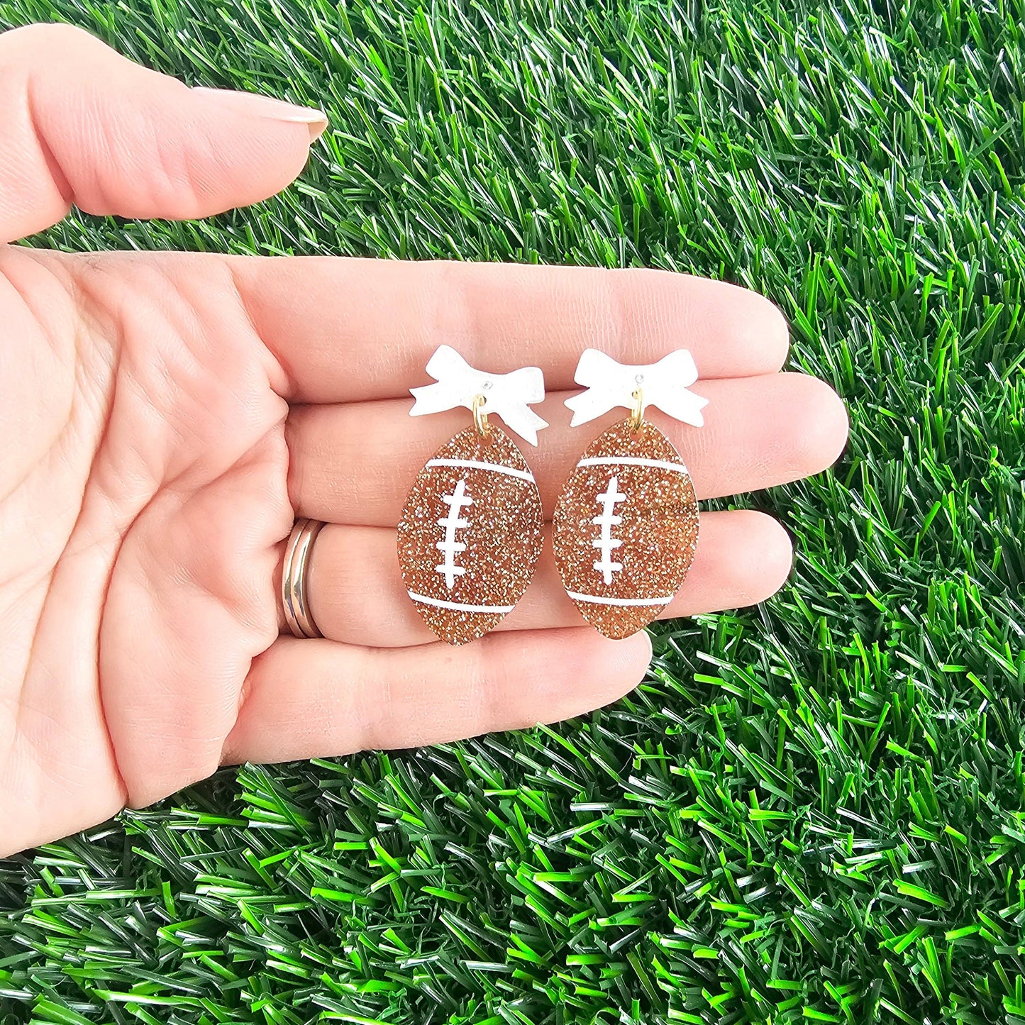 Bow Football Game Day Earrings