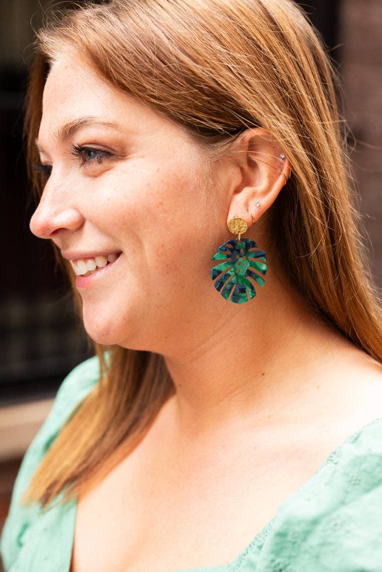 Leilani Earrings - Dark Green // Jewelry, Resort