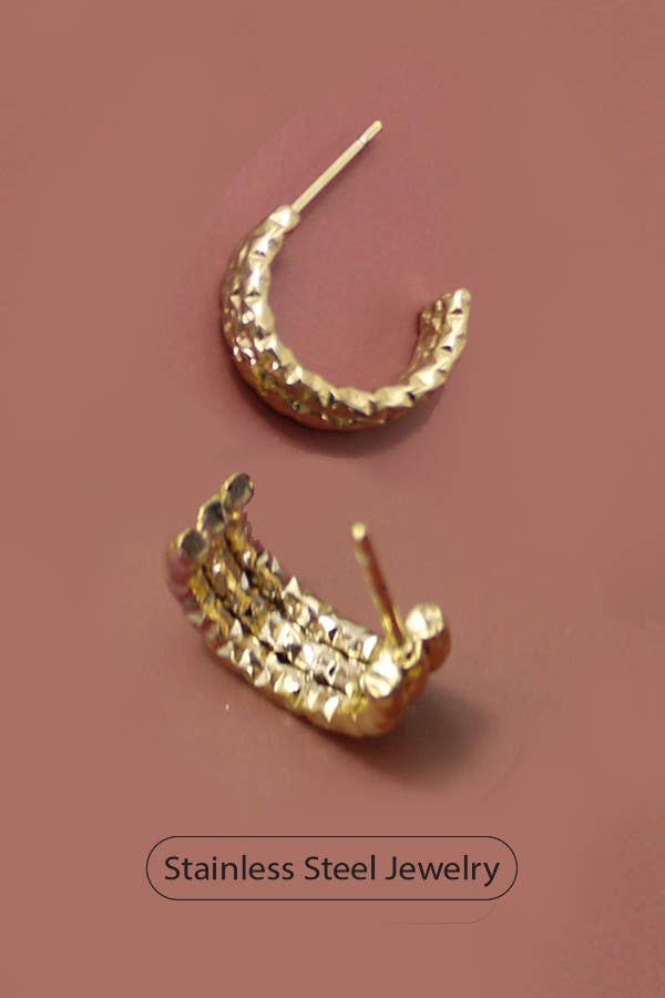 Gold Huggie Katie Hoop Earrings