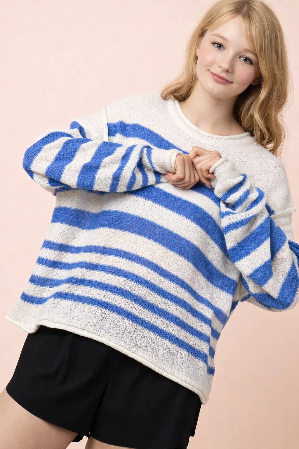 Striped Oversized Knit Summer Top