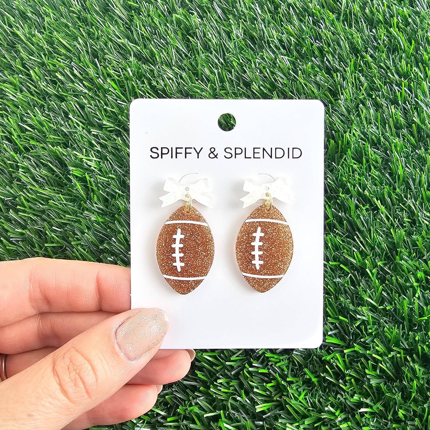 Bow Football Game Day Earrings