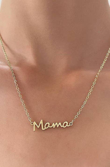 Gold Medium Mama Necklace