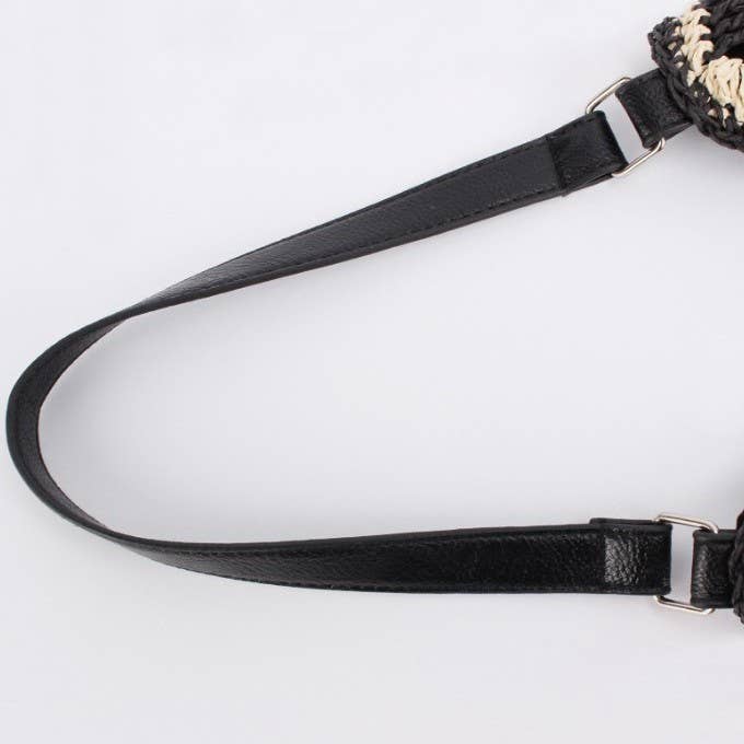 Black Crochet Weaved Boho Handbag
