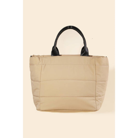 Nylon + Leather Tote Bag