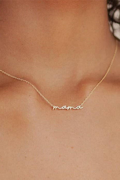 Gold Small Mama Necklace