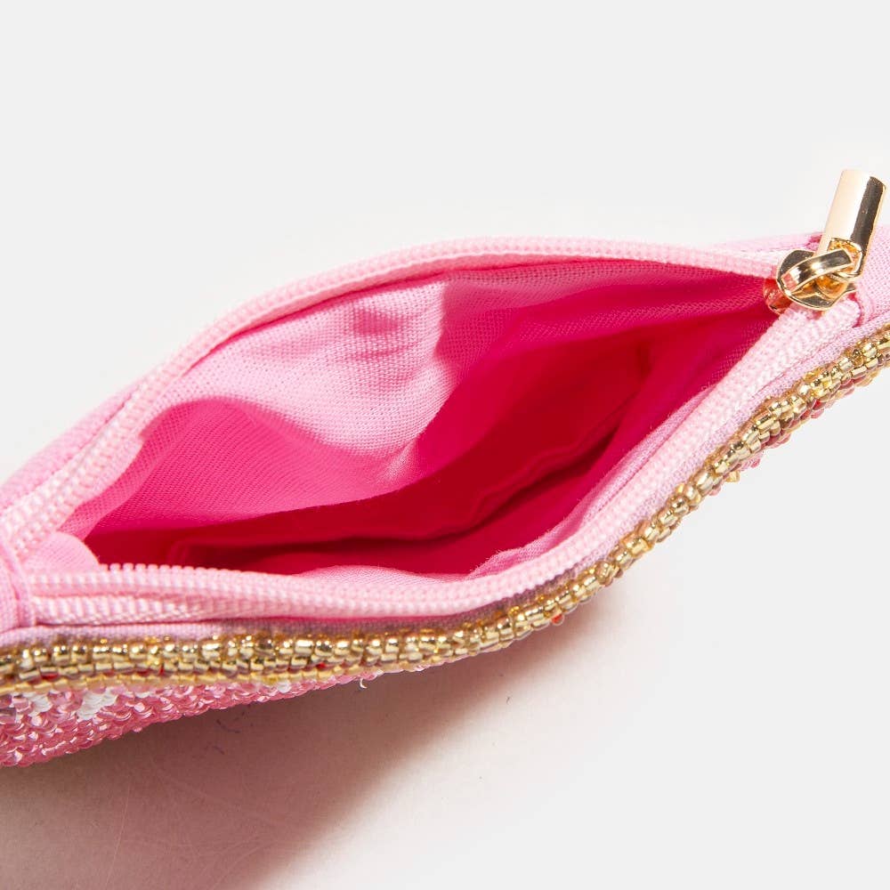 Spritz Please Beaded Coin Purse