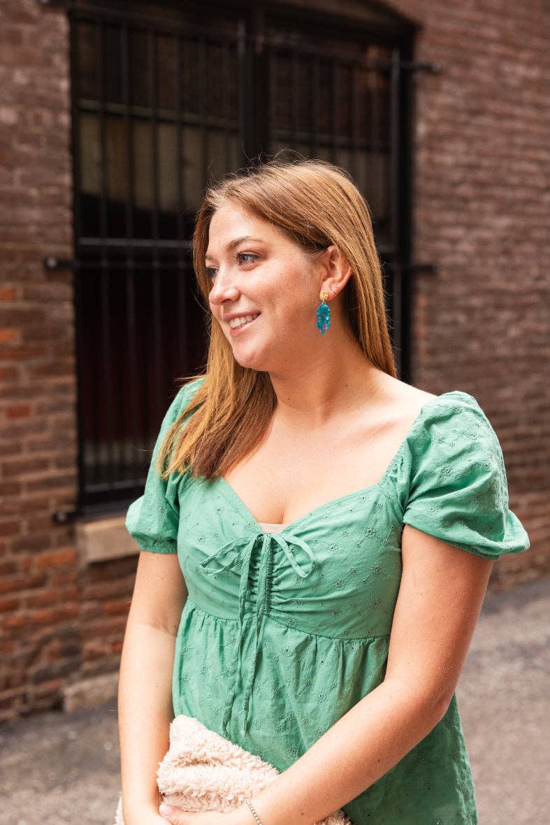 Sea Green Gemma Earrings