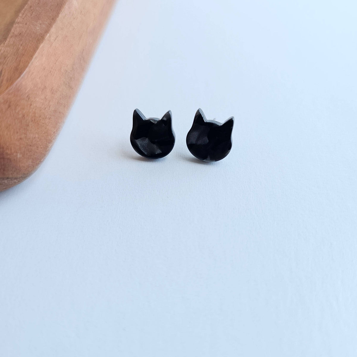 Black Cat Stud Earrings