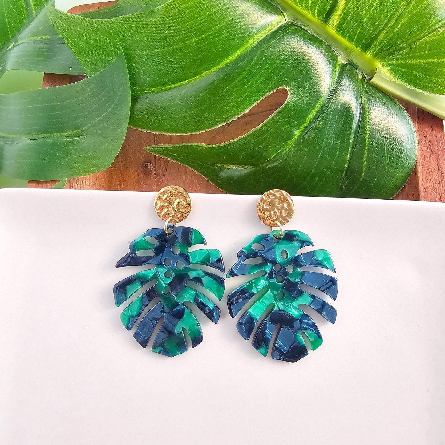 Leilani Earrings - Dark Green // Jewelry, Resort