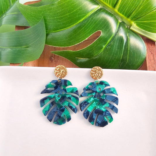 Green Leilani Resort Earrings