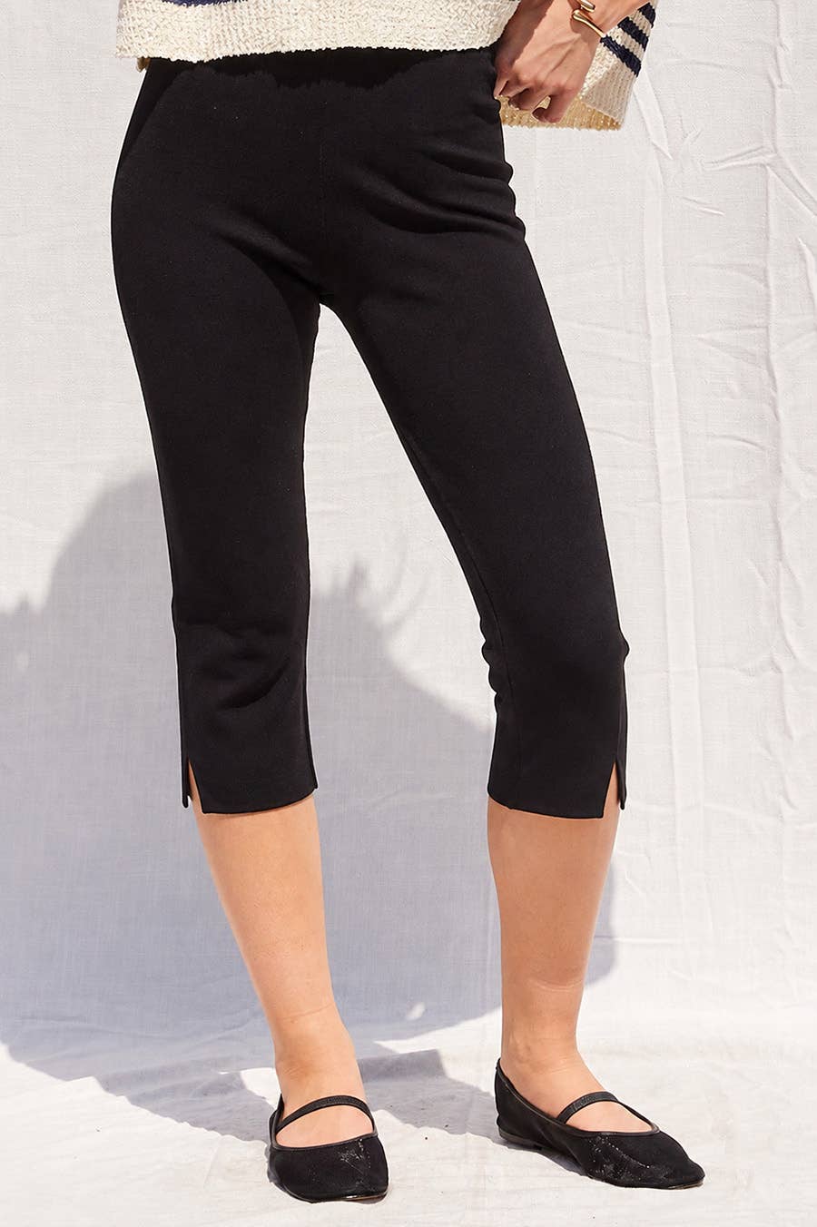 Black Stretch Capri Pants