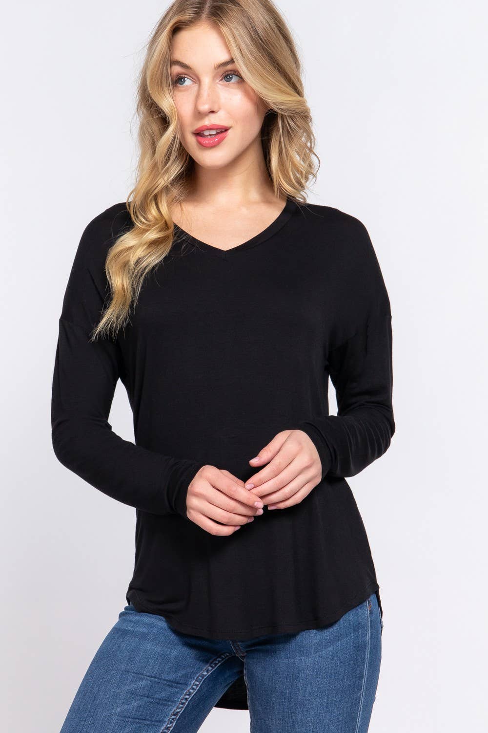 Long Sleeve V-Neck Addy Top