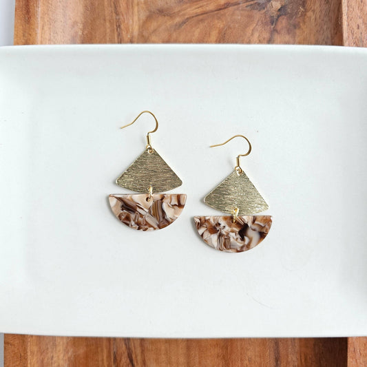 Ava Earrings - Hickory Brown