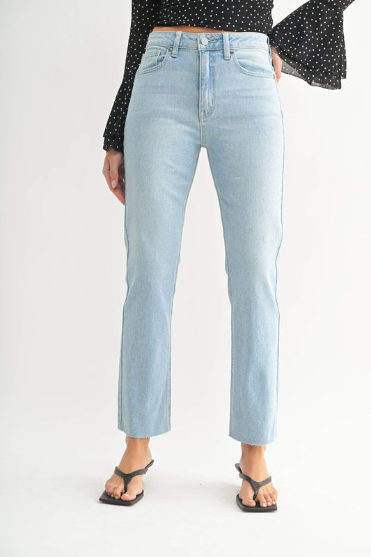 Luna Straight Leg Light Wash Jeans