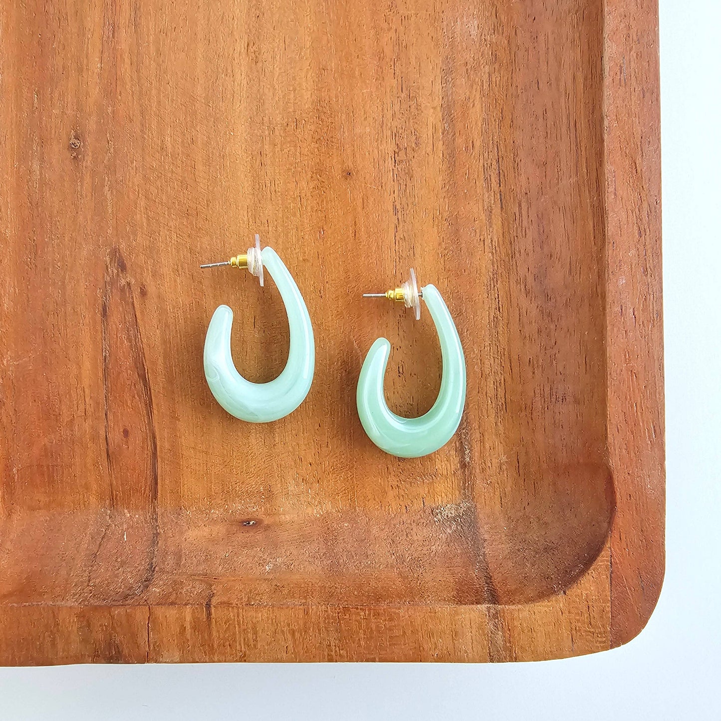 Sage Julie Hoop Earrings