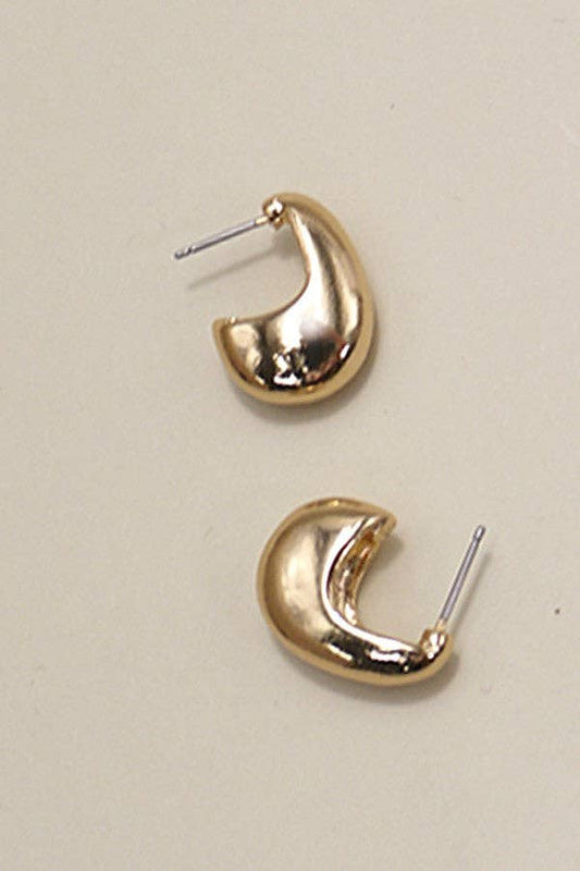 Geo Gold Huggie Hoop Earrings