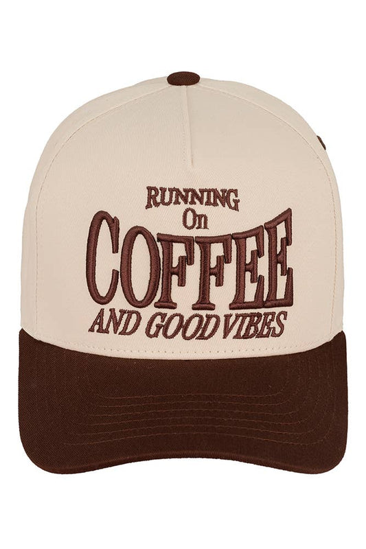 Coffee & Good Vibes Embroidered Trucker Hat