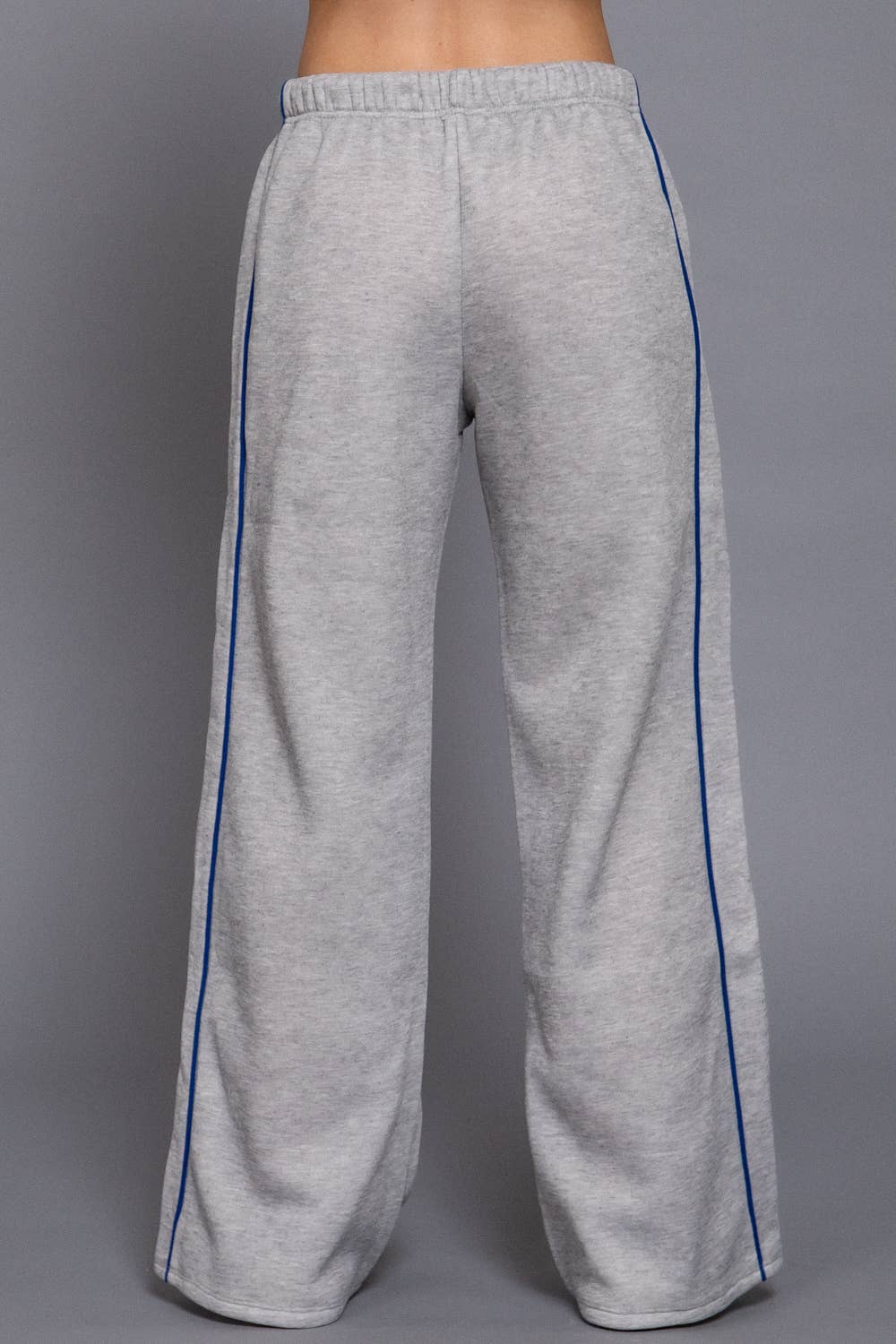 Grey Contrast Line Detail Sweatpants