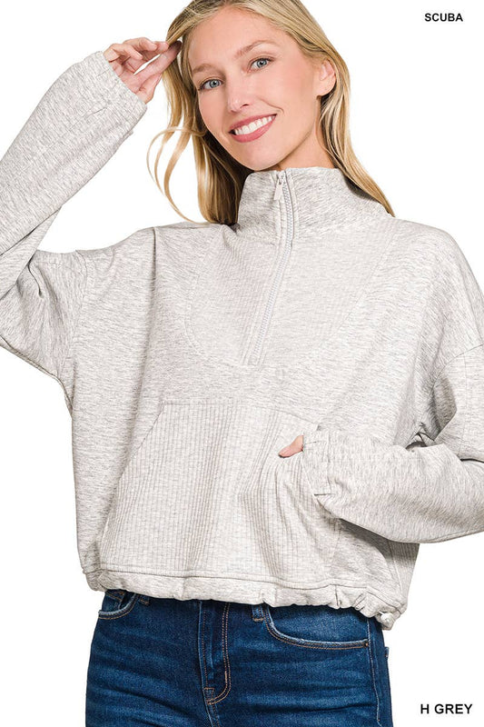 Scuba Half Zip Pullover Sweatshirt