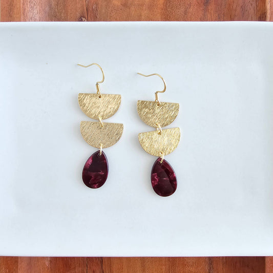 Maroon Aria Earrings