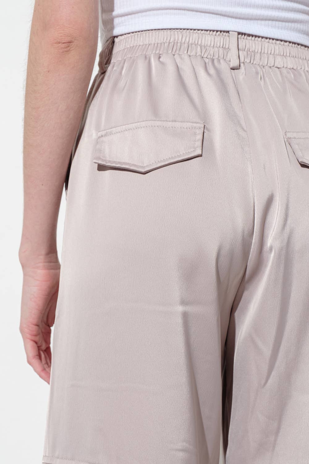 Satin Cargo Pants