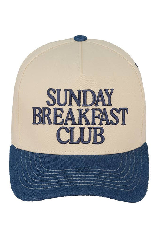 Sunday Breakfast Club Embroidered Trucker Hat