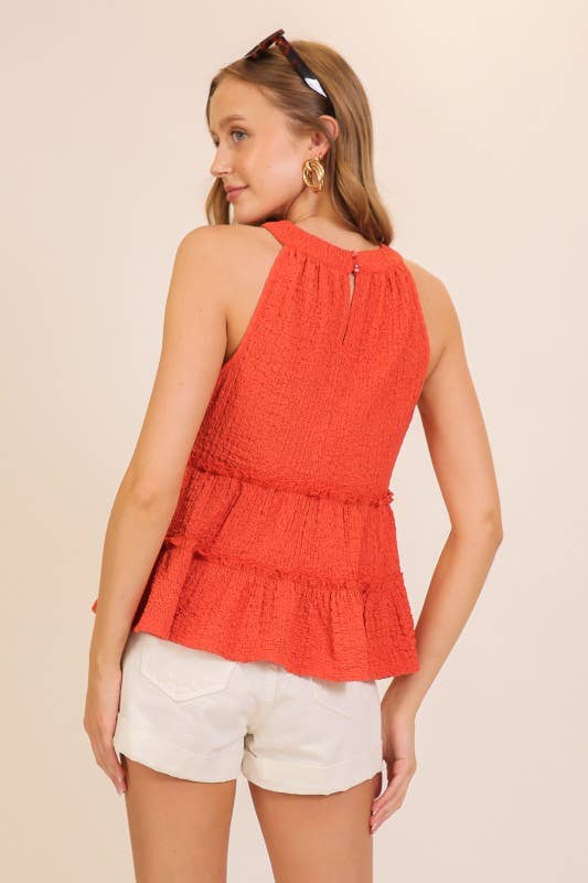 Sunset Tiered Halter Top