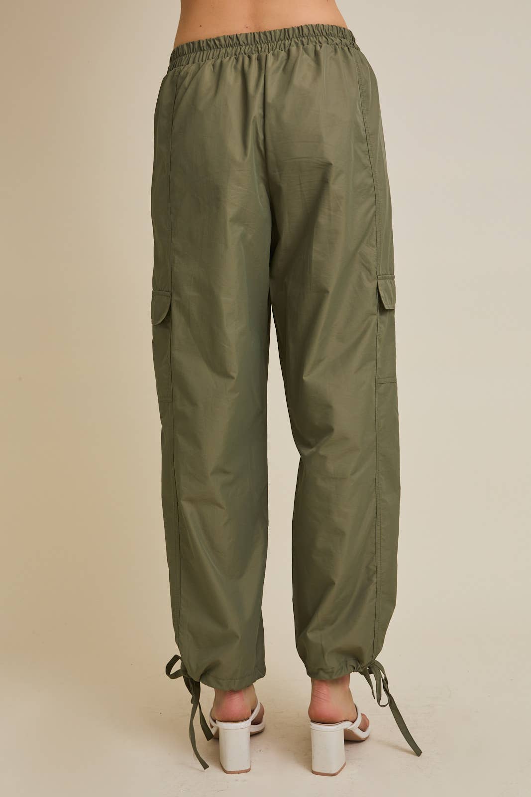 Olive Parachute Jogger Pants