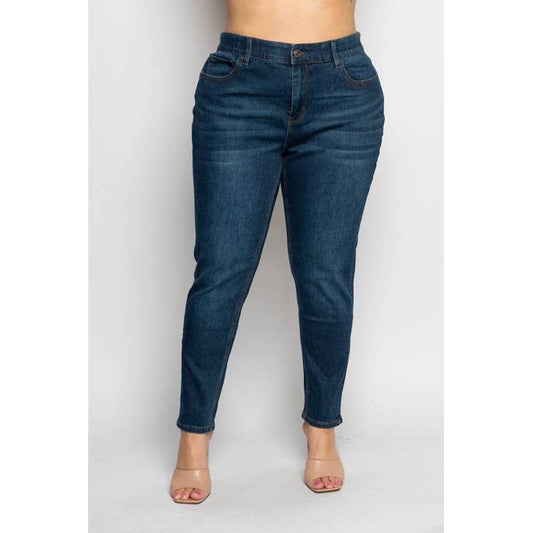 PLUS SIZE ANKLE DENIM SKINNY JEANS